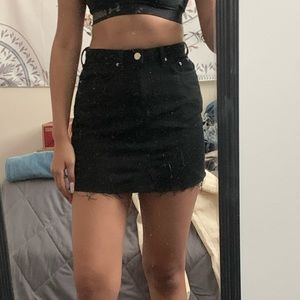 denim black skirt